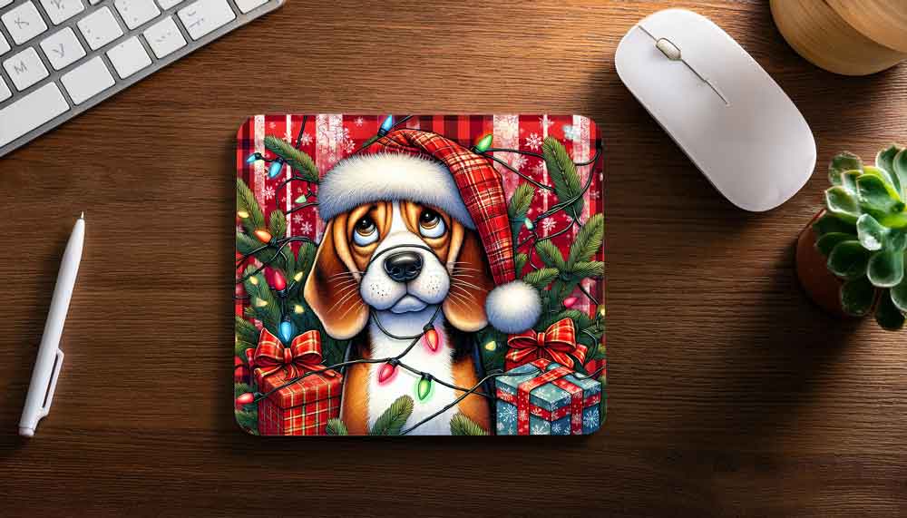 MOUSEPAD XMAS Beagle