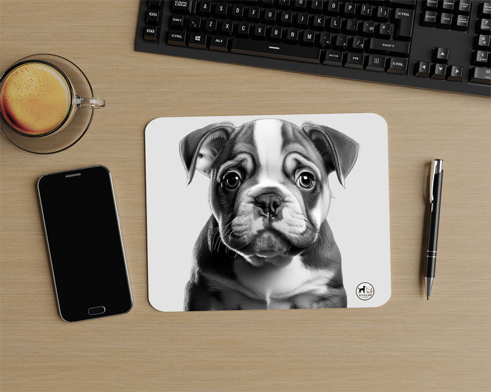 MOUSEPAD “Black & White Bulldog Mood"