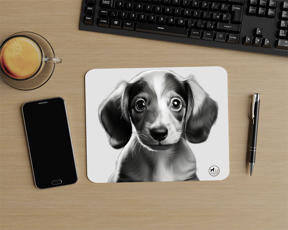 MOUSEPAD "Dachshund Dreams – Elegant Contrast"