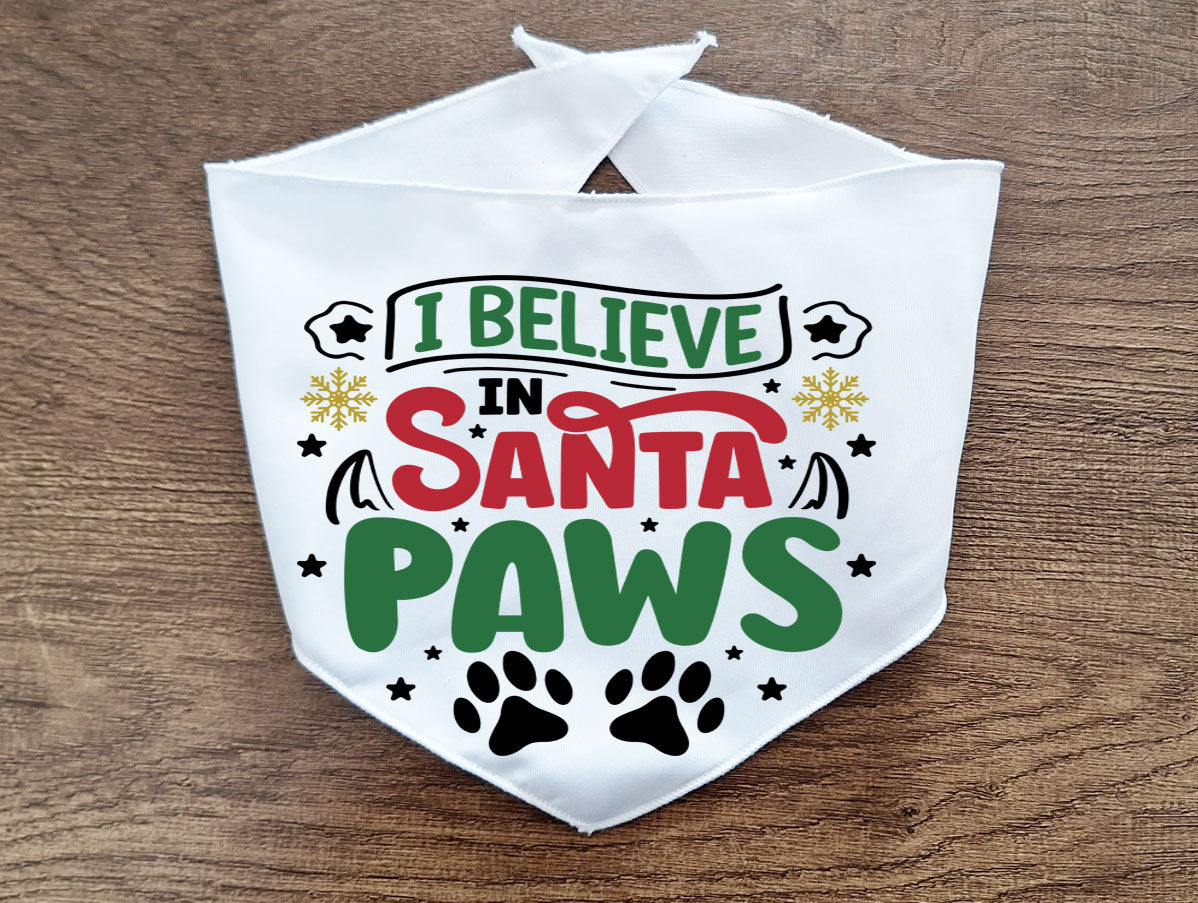 Xmas ΜΠΑΝΤΑΝΑ "I believe in Santa paws"
