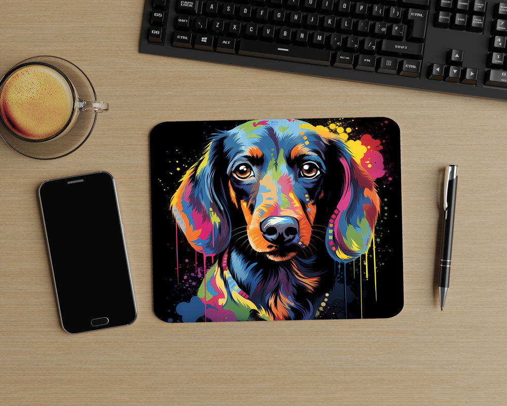 MOUSEPAD COLOURFUL DACHSHUND