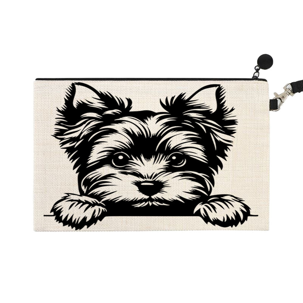 ΤΣΑΝΤΑΚΙ ΛΙΝΟ ΜΕ ΛΟΥΡΑΚΙ 15Χ24cm Yorkshire Terrier