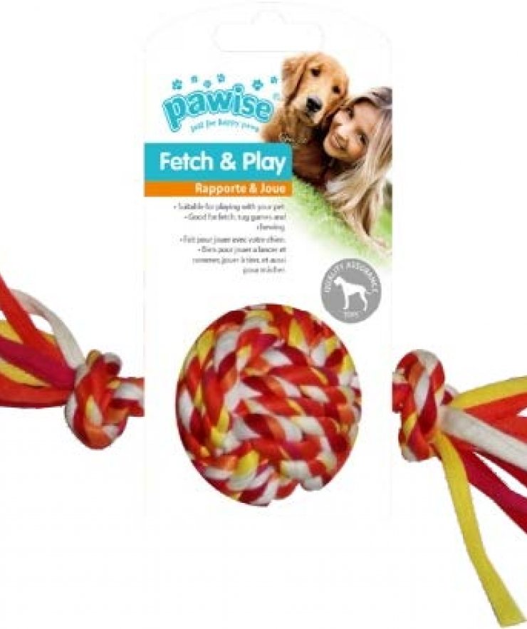 PW Παιχνίδι Σκύλου Colorful Braided Rope Ball 20cm