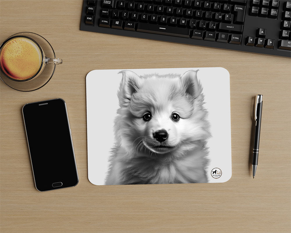 MOUSEPAD  "American Eskimo Snow Pup"