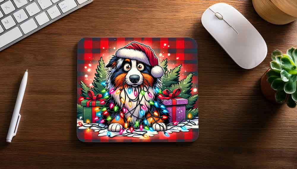 MOUSEPAD XMAS Australian Shepherd_2
