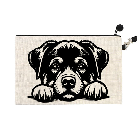 ΤΣΑΝΤΑΚΙ ΛΙΝΟ ΜΕ ΛΟΥΡΑΚΙ 15Χ24cm Baby Rottweiler