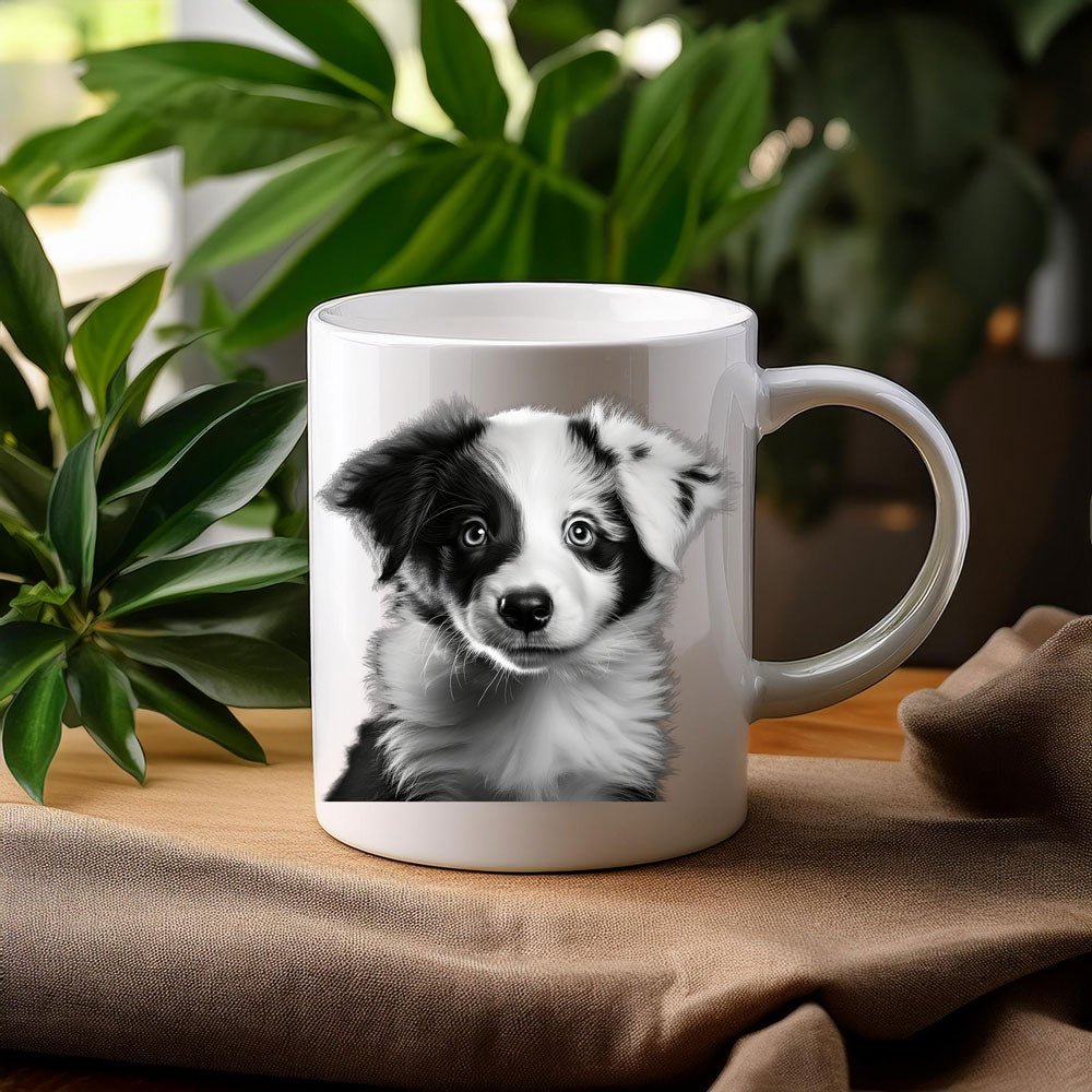ΚΟΥΠΑ "Border Collie Focus – Art in Monochrome"