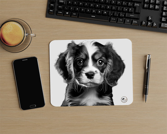 MOUSEPAD  "Cavalier Cutie – Royal B&W Style"