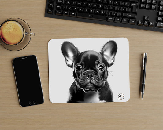 MOUSEPAD “The Classy Frenchie – Black & White Edition"