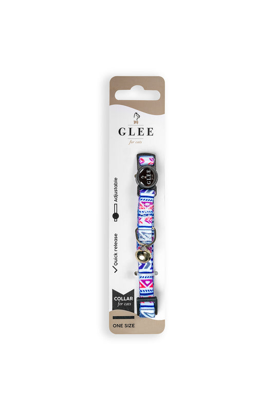 Glee Περιλαίμιο Ιμάντα με πλαστικό κούμπωμα & κουδουνάκι Multicolor Patterns