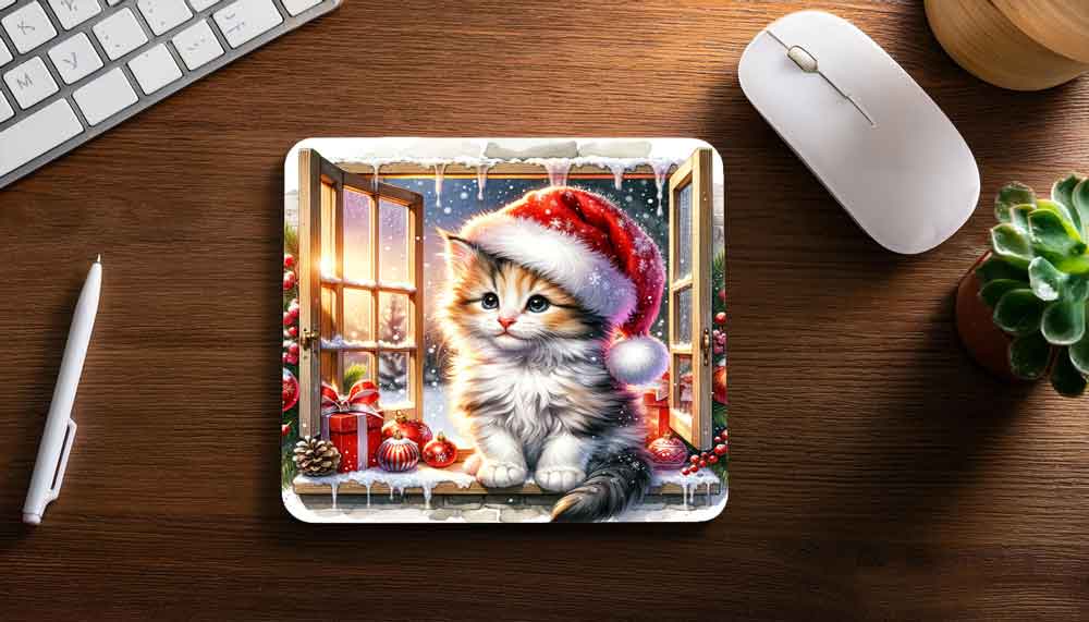 MOUSEPAD CHARMING XMAS-KITTY