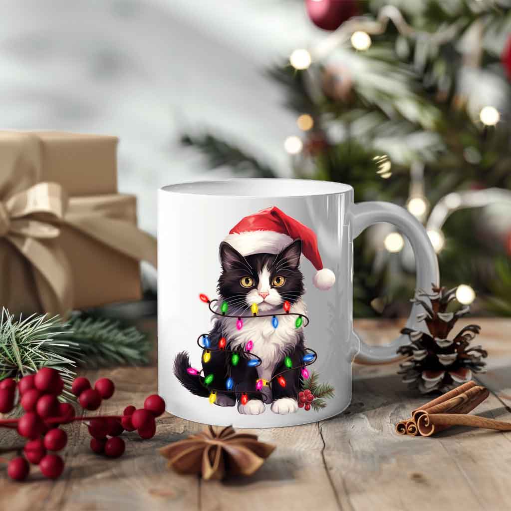 Xmas Κούπα “Purrfect Christmas Lights”