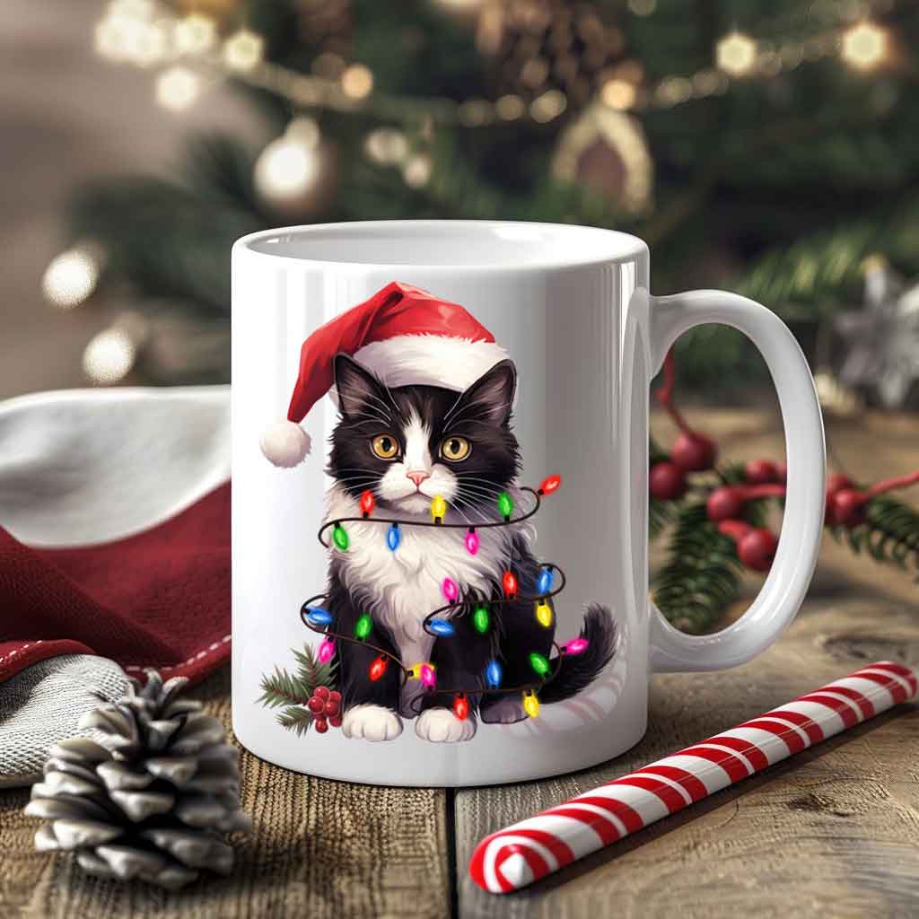 Xmas Κούπα “Purrfect Christmas Lights”