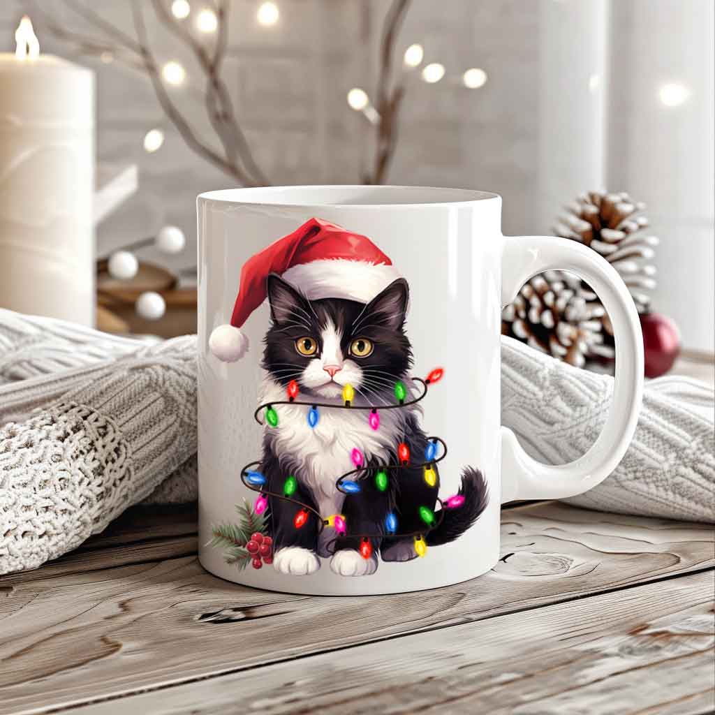 Xmas Κούπα “Purrfect Christmas Lights”