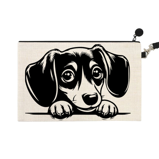 ΤΣΑΝΤΑΚΙ ΛΙΝΟ ΜΕ ΛΟΥΡΑΚΙ 15Χ24cm Dachshund big eyes