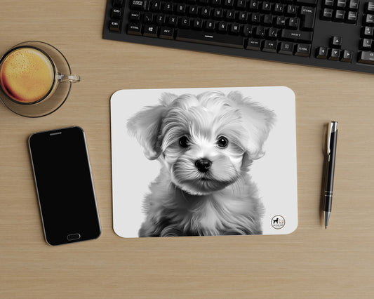 MOUSEPAD Maltese “Monochrome Pawfection”