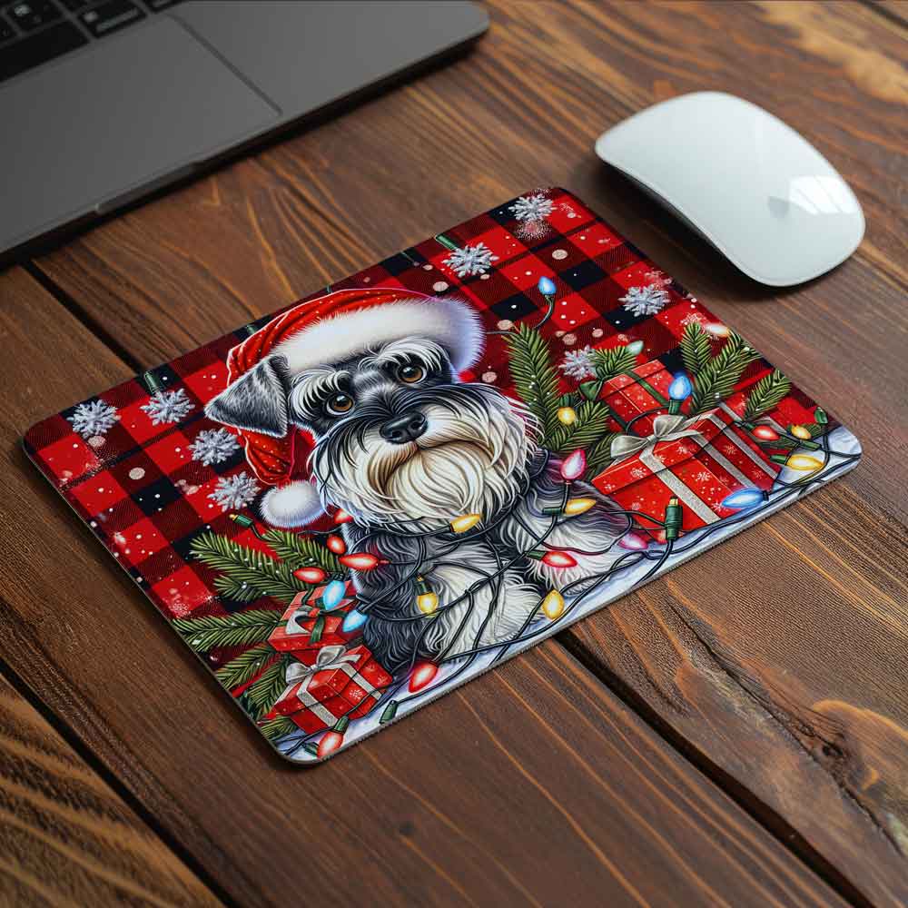 MOUSEPAD XMAS Miniature Schnauzer