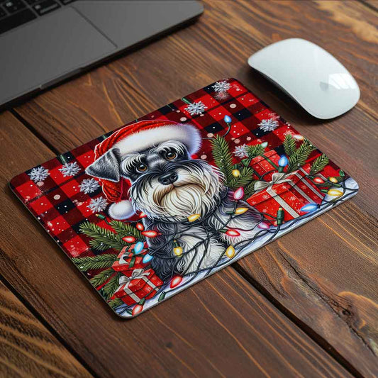 MOUSEPAD XMAS Miniature Schnauzer