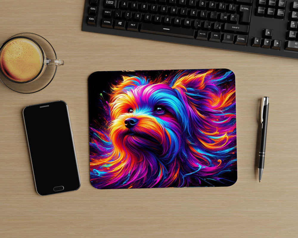 MOUSEPAD "Color Burst Yorkie"
