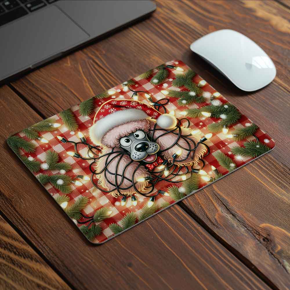 MOUSEPAD XMAS POODLE