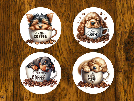 Σουβέρ Sleepy Pups - Σετ 4τμχ