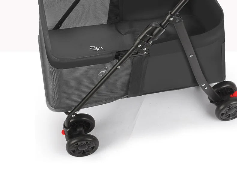 Αναδιπλούμενο Καρότσι Μεταφοράς Κατοικιδίων – Για Σκύλους & Γάτες | Ελαφρύ & Ανθεκτικό Pet Stroller