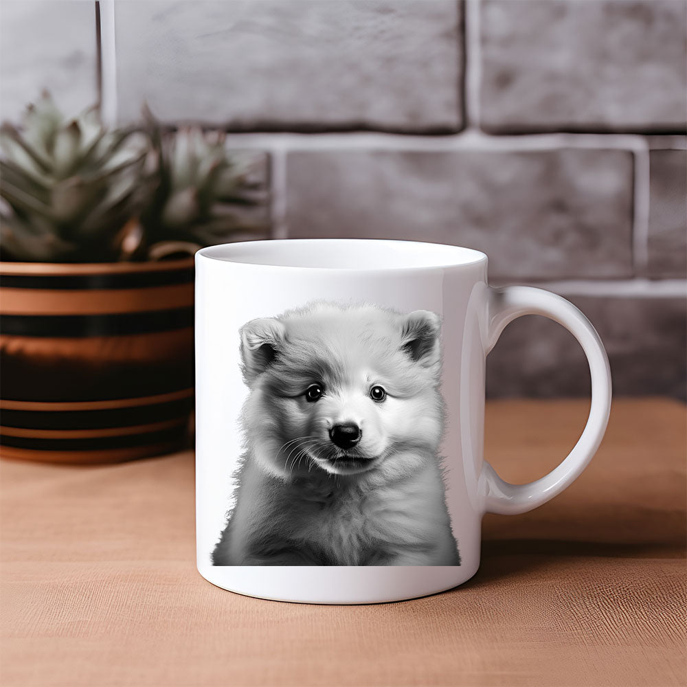 ΚΟΥΠΑ "Samoyed Smiles – Snow in Monochrome"