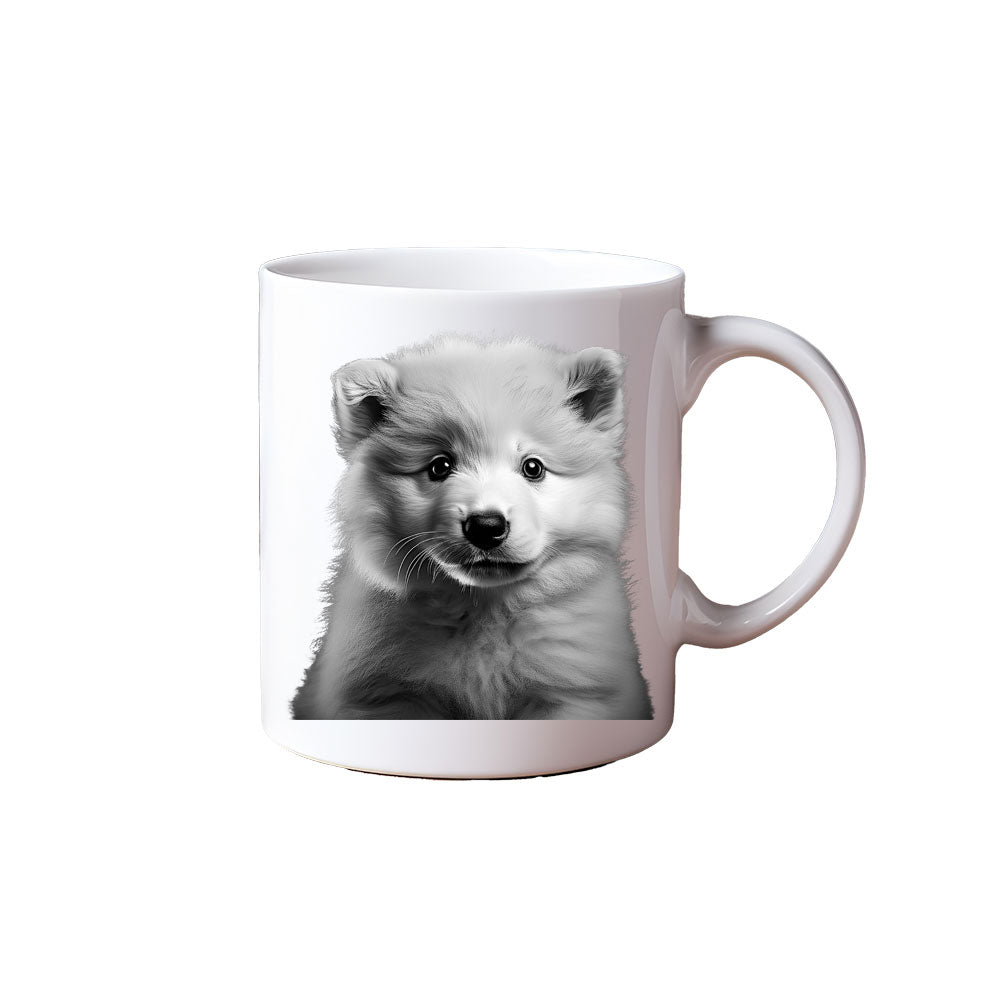 ΚΟΥΠΑ "Samoyed Smiles – Snow in Monochrome"