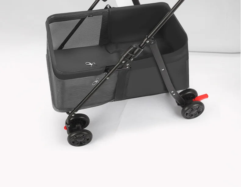 Αναδιπλούμενο Καρότσι Μεταφοράς Κατοικιδίων – Για Σκύλους & Γάτες | Ελαφρύ & Ανθεκτικό Pet Stroller