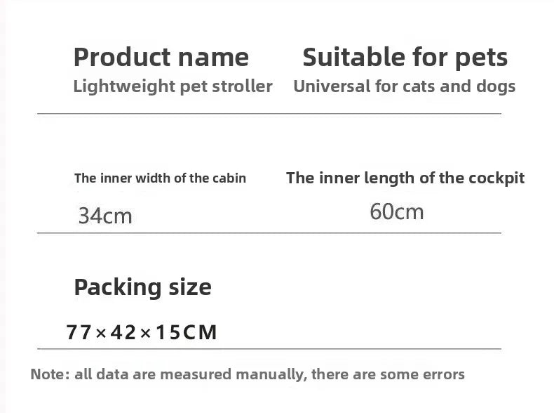 Αναδιπλούμενο Καρότσι Μεταφοράς Κατοικιδίων – Για Σκύλους & Γάτες | Ελαφρύ & Ανθεκτικό Pet Stroller