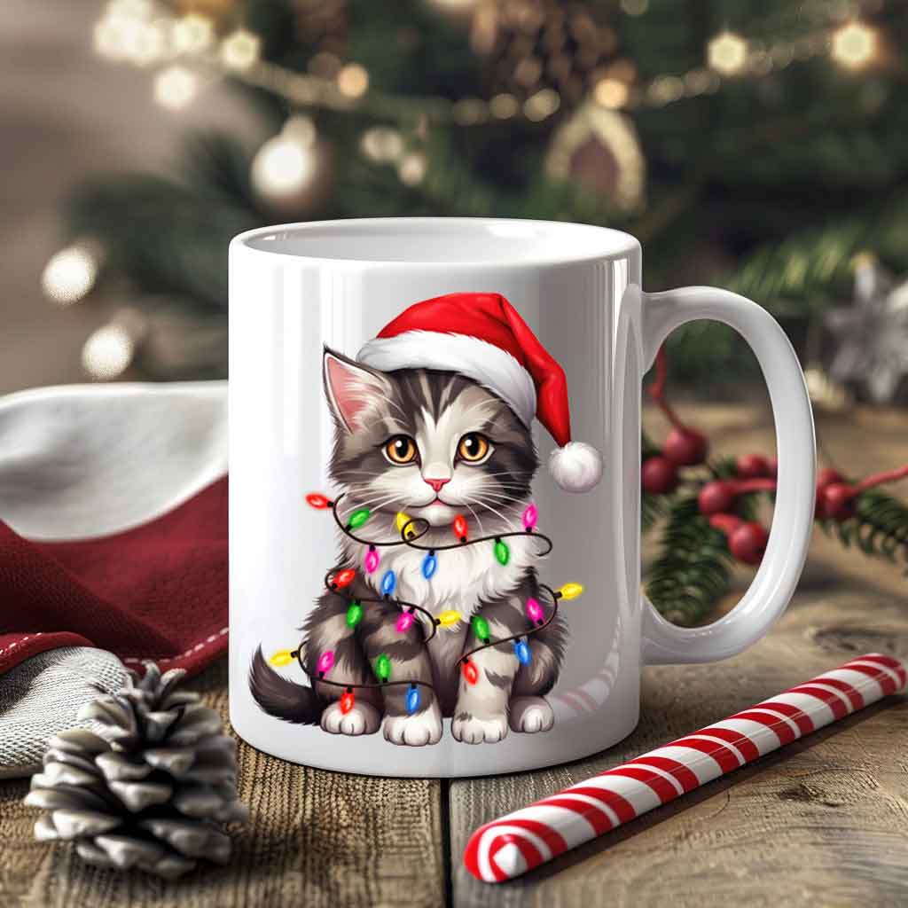 Xmas Κούπα “Santa Kitty – Merry & Bright”
